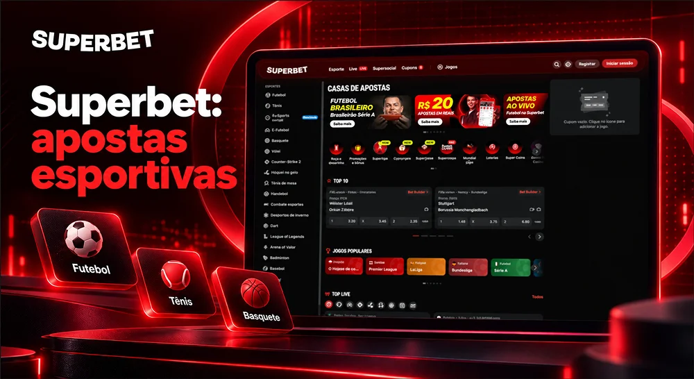 Página da Superbet Brasil com apostas esportivas, modalidades e ofertas em reais